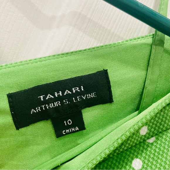 Tahari lime green polka dot minidress - Picture 6 of 6